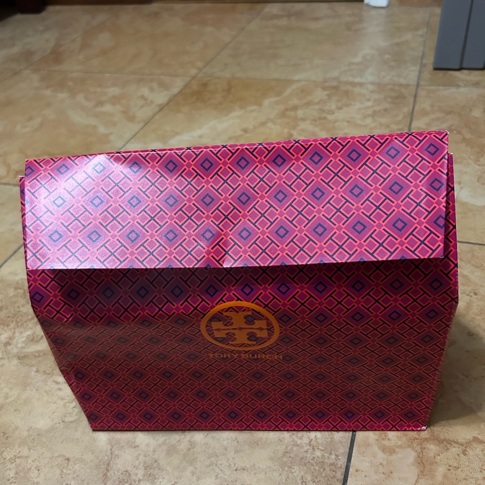 Tory Burch Red and Pink Geometric Box